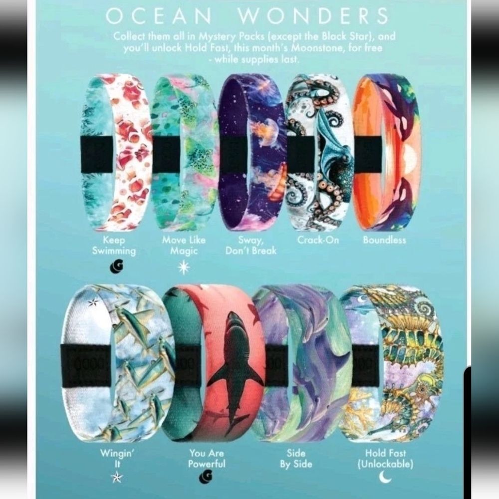 ZOX "BOUNDLESS" #553 OCEAN WONDERS redeemed GOLDIE Collectible WRISTBAND - Picture 4 of 6